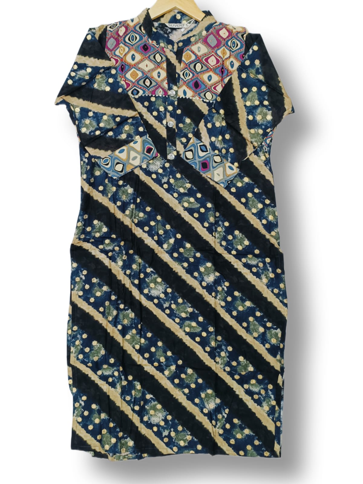 PRINTED RAYON HANDWORK KURTI